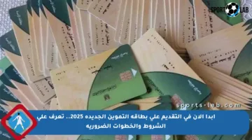 ابدأ الآن في التقديم على بطاقة التموين الجديدة 2025.. تعرف على الشروط والخطوات الضرورية